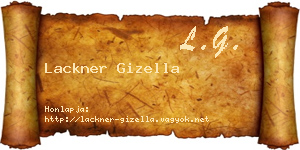 Lackner Gizella névjegykártya